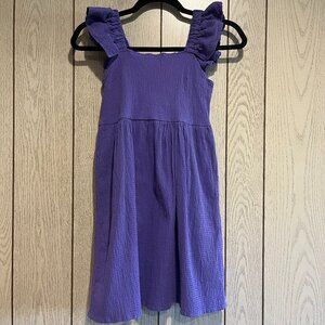 Franki by Francesca's Purple Bow back ruffle strap dress size youth 14